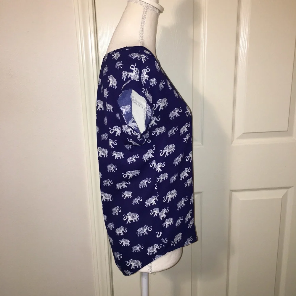 Pink Rose Elephant Print Top - Picture 8 of 10